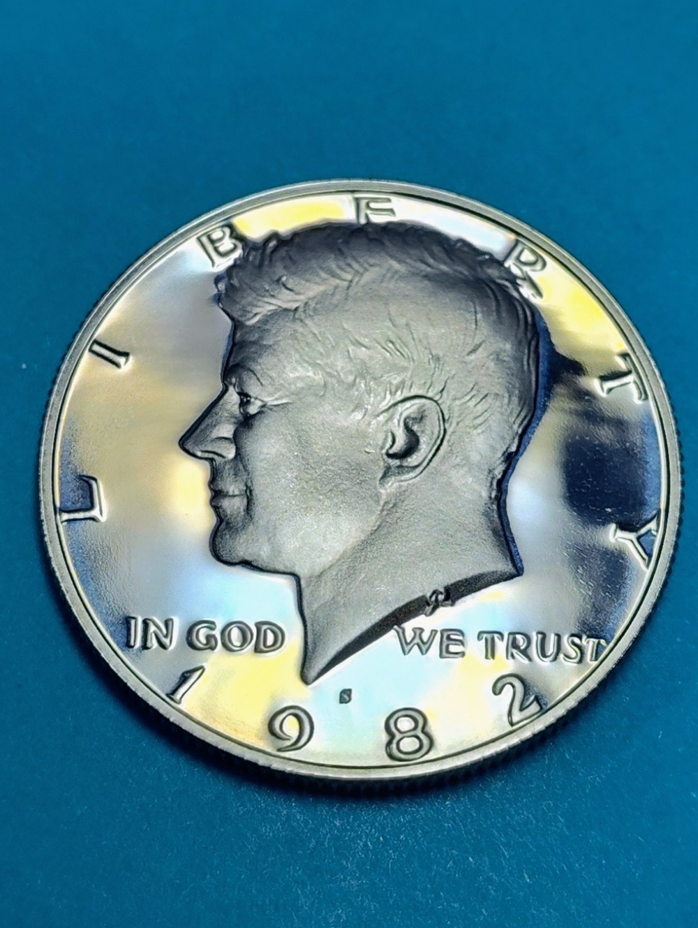 1982-S Proof Kennedy Half Dollar From US Mint Set. #0522